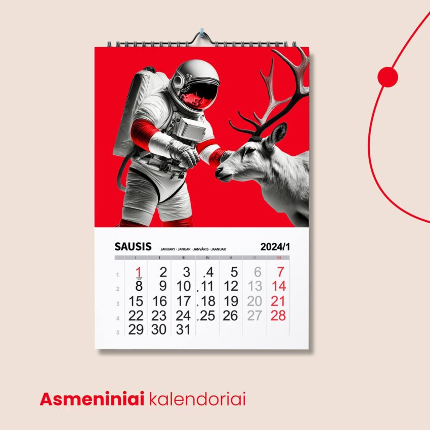 Sieninių kalendorių gamyba su logotipu