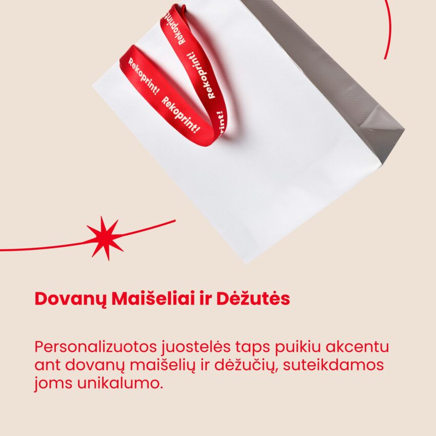 Juostelių gamyba su logotipu