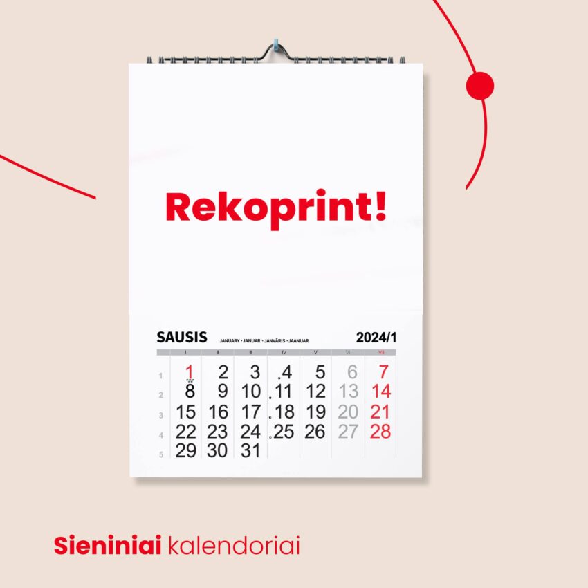 Asmeninių kalendorių gamyba su nuotraukomis