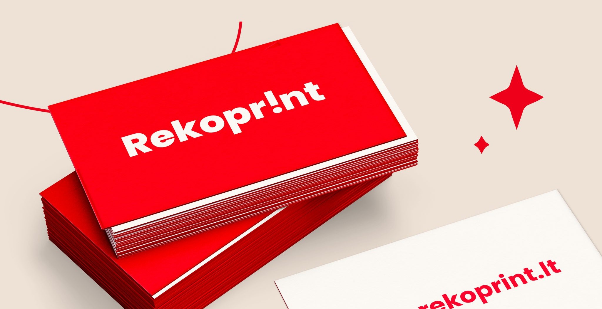 Vizitinių kortelių gamyba – profesionalios kortelės su logotipu ir individualiu dizainu Rekoprint